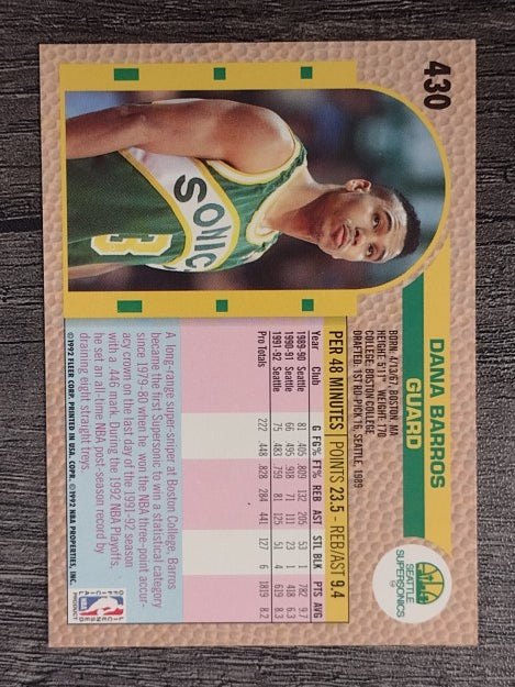 1992-93 Fleer #430 Dana Barros