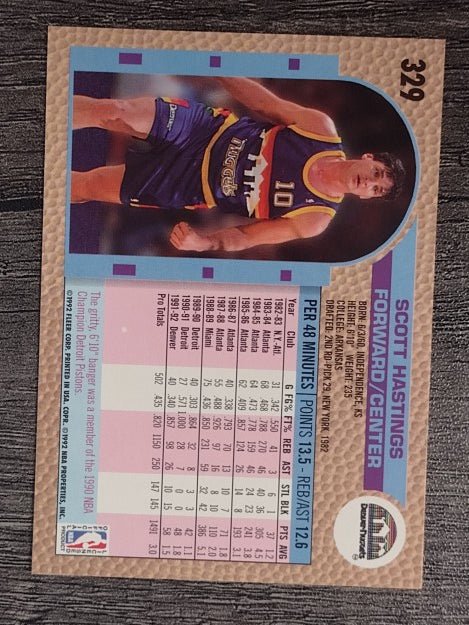 1992-93 Fleer #329 Scott Hastings
