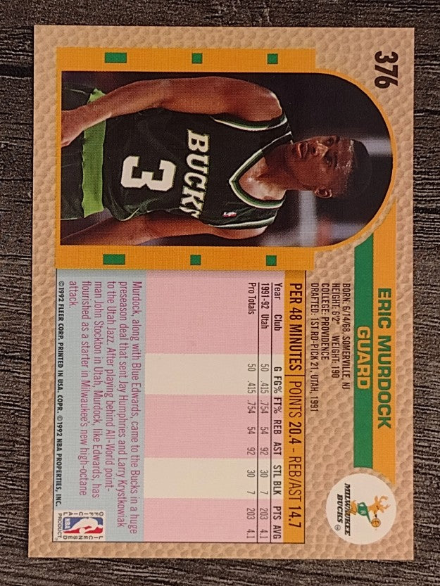 1992-93 Fleer #376 Eric Murdock