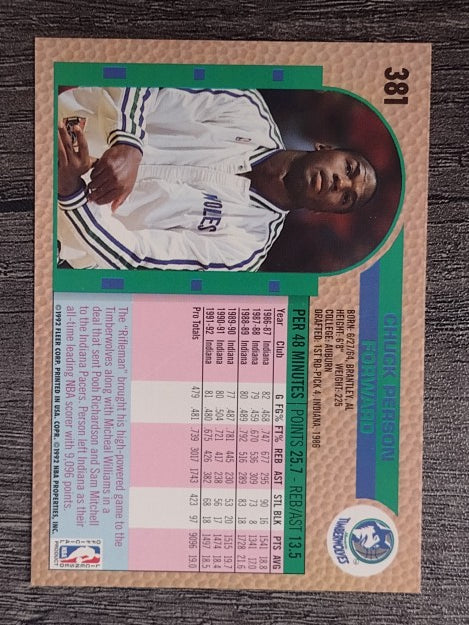 1992-93 Fleer #381 Chuck Person