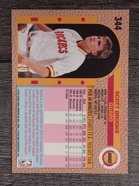 1992-93 Fleer #344 Scott Brooks