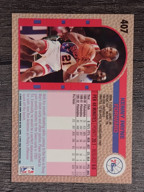 1992-93 Fleer #407 Kenny Payne