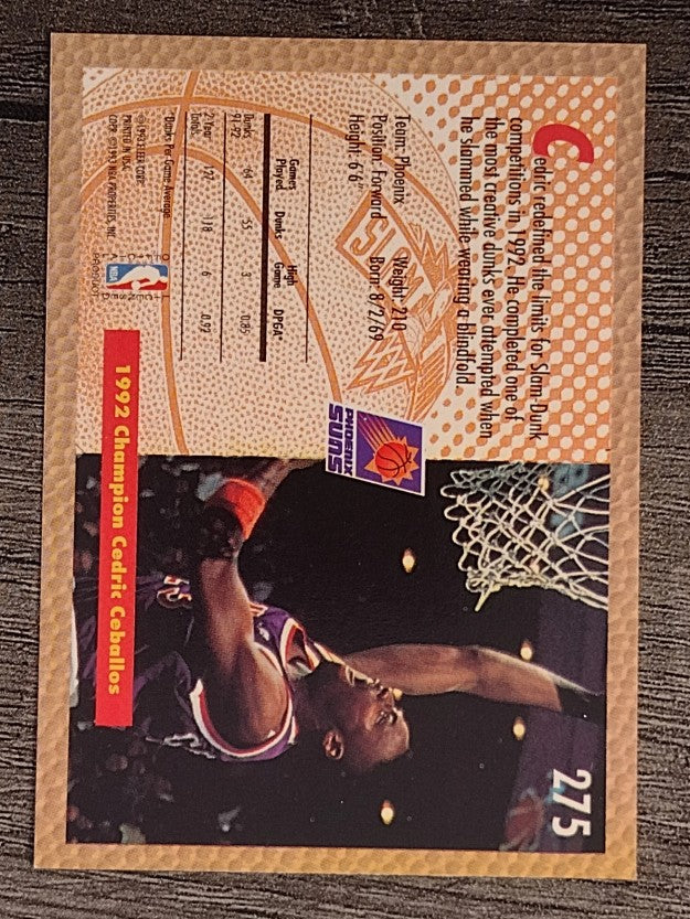 1992-93 Fleer #275 Cedric Ceballos SD