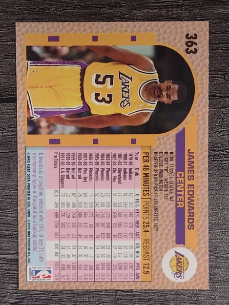 1992-93 Fleer #363 James Edwards