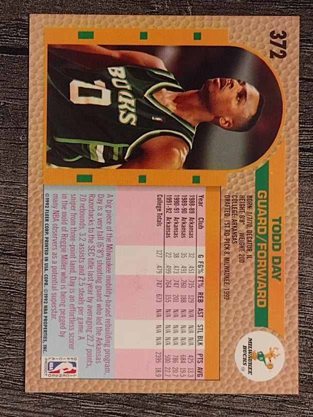 1992-93 Fleer #372 Todd Day RC