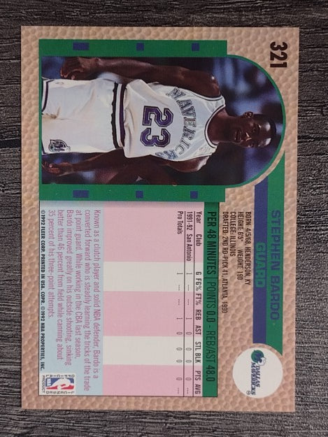1992-93 Fleer #321 Steve Bardo RC