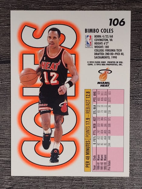 1993-94 Fleer #106 Bimbo Coles