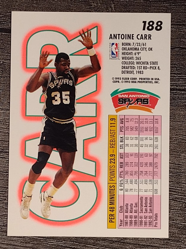 1993-94 Fleer #188 Antoine Carr