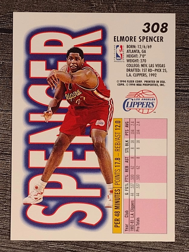 1993-94 Fleer #308 Elmore Spencer