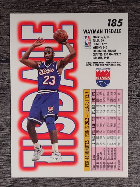 1993-94 Fleer #185 Wayman Tisdale