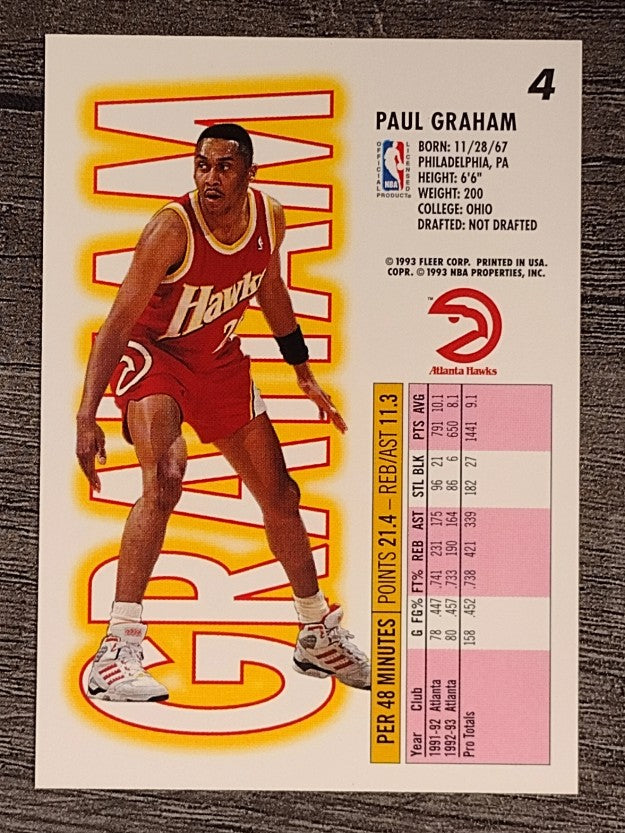 1993-94 Fleer #4 Paul Graham