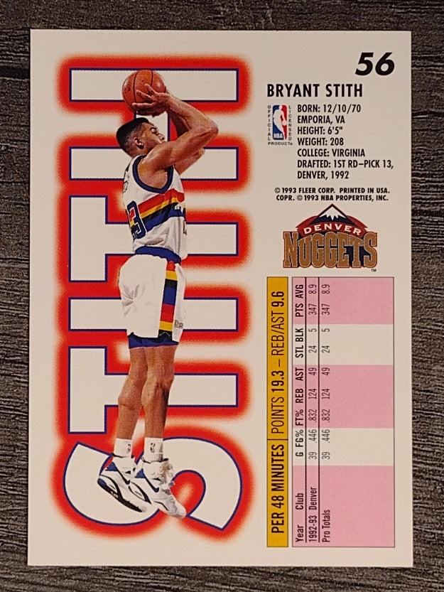 1993-94 Fleer #56 Bryant Stith