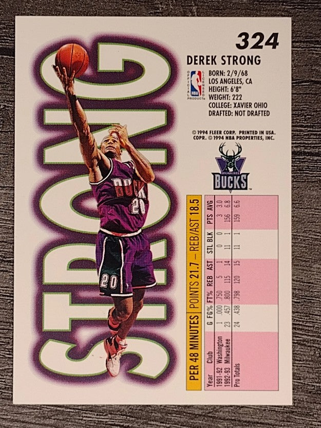 1993-94 Fleer #324 Derek Strong RC