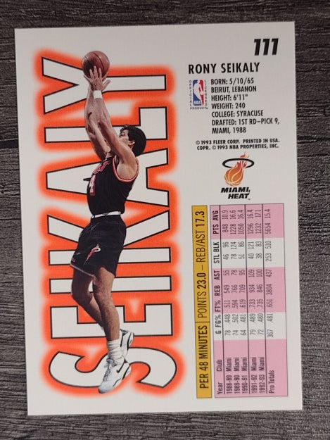 1993-94 Fleer #111 Rony Seikaly