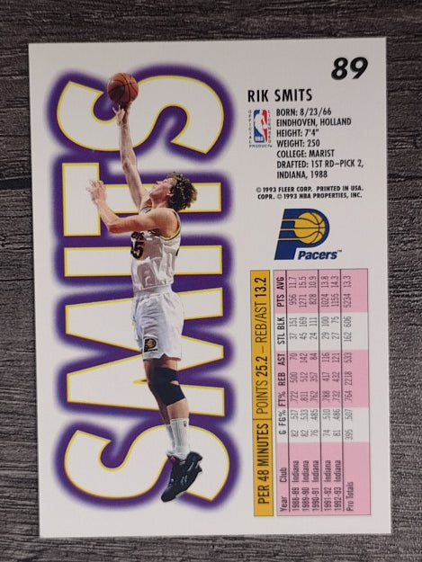 1993-94 Fleer #89 Rik Smits