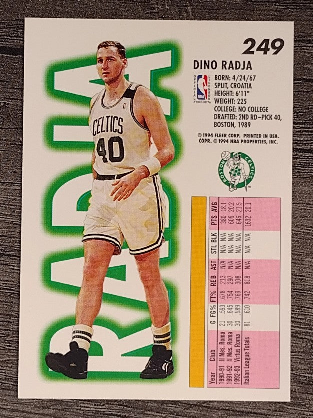 1993-94 Fleer #249 Dino Radja RC