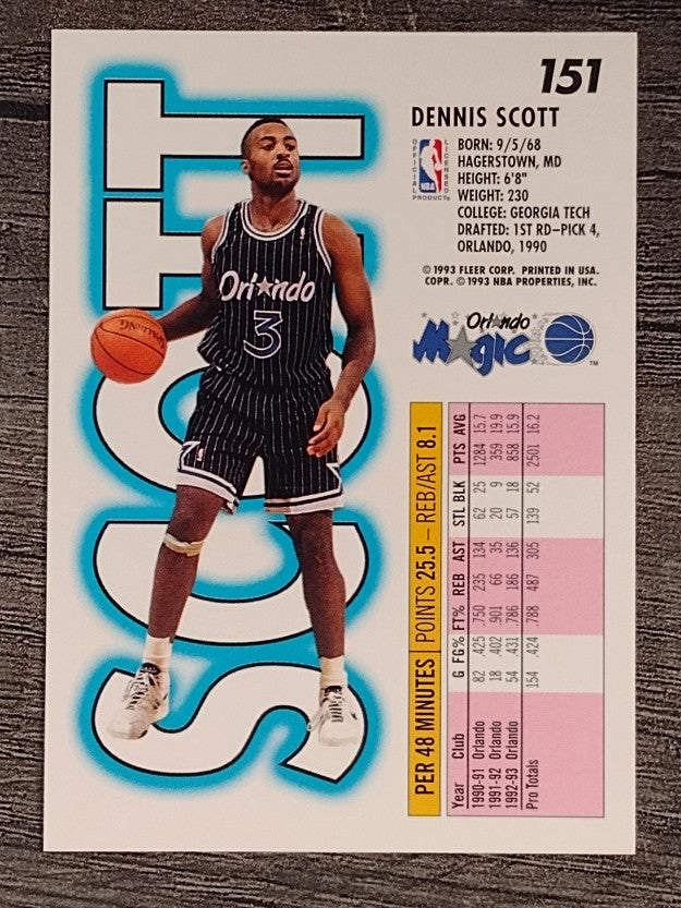1993-94 Fleer #151 Dennis Scott