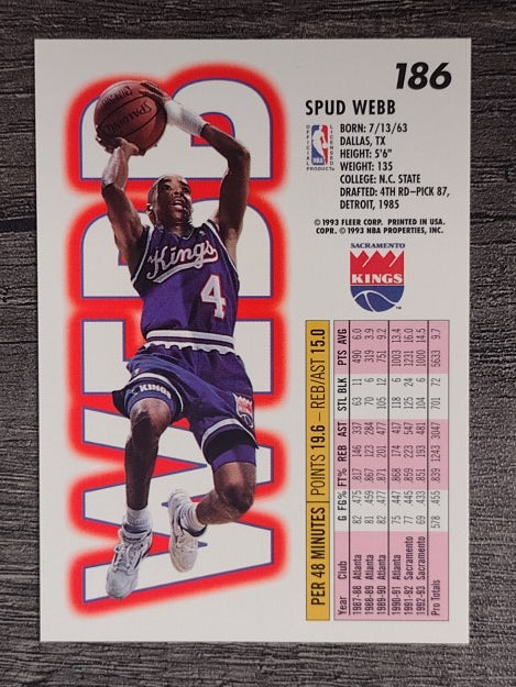 1993-94 Fleer #186 Spud Webb