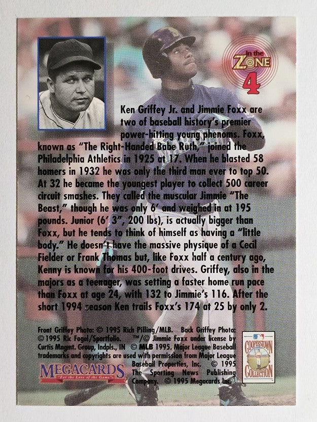 1995 Conlon TSN Griffey Jr. #4 Ken Griffey Jr./Jimmie Foxx