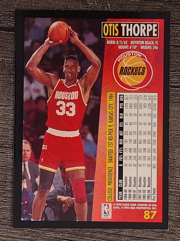 1994-95 Fleer #87 Otis Thorpe