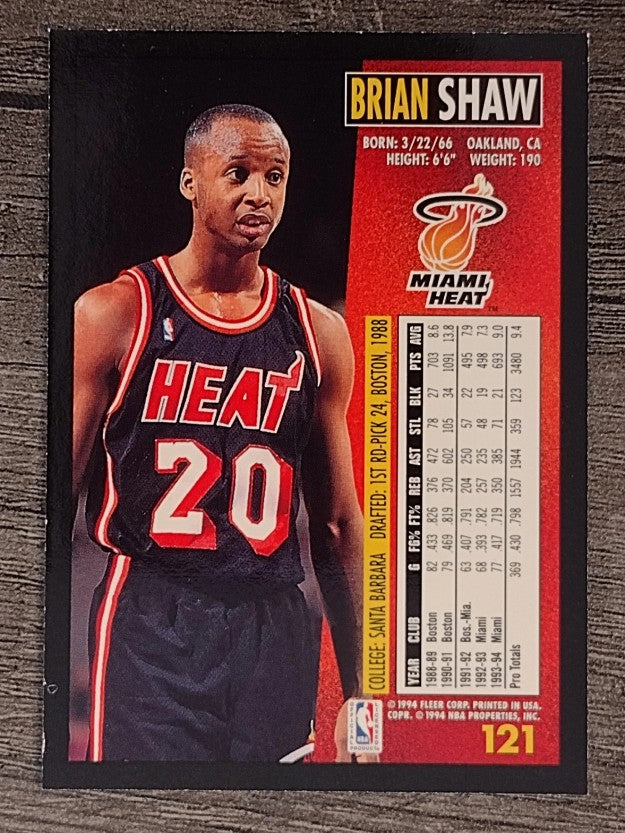 1994-95 Fleer #121 Brian Shaw