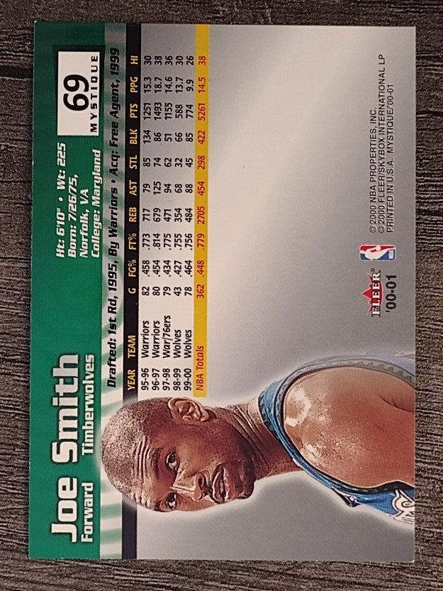 2000-01 Fleer Mystique #69 Joe Smith