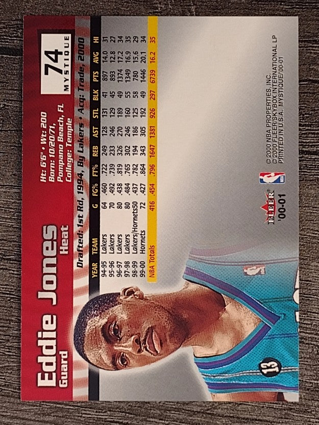 2000-01 Fleer Mystique #74 Eddie Jones