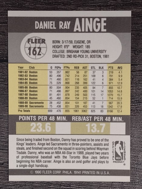 1990-91 Fleer #162 Danny Ainge