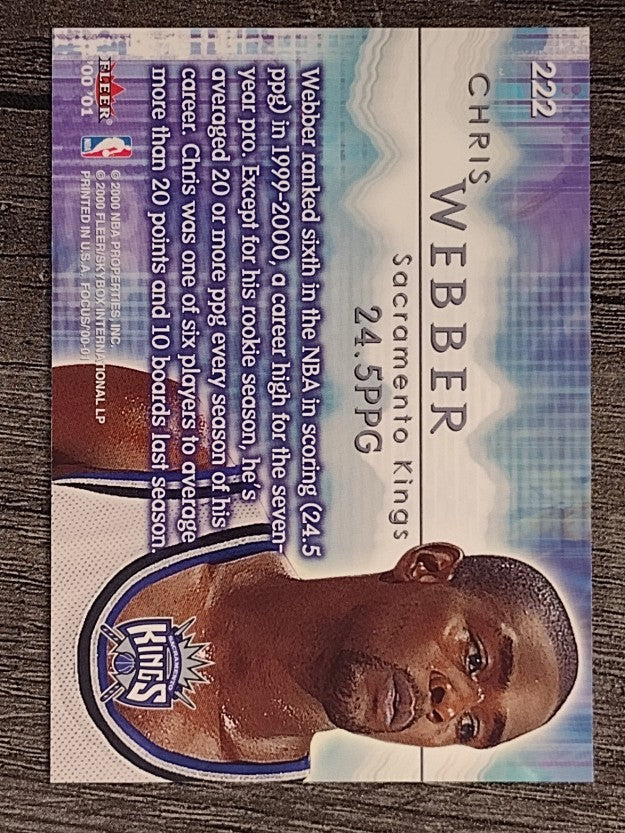 2000-01 Fleer Focus #222 Chris Webber 20