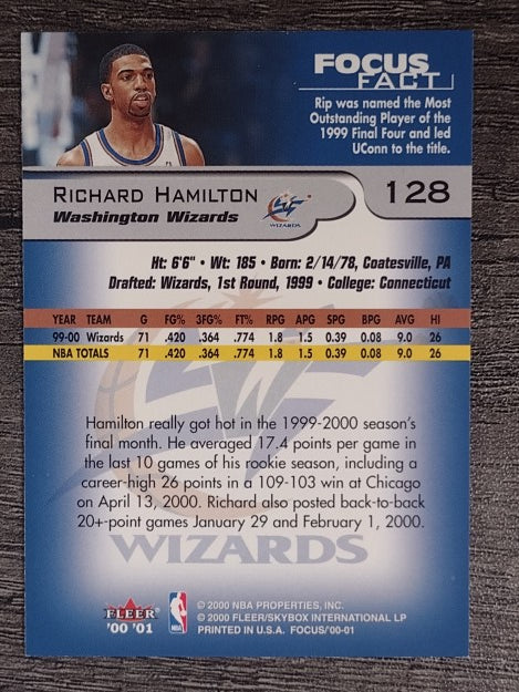 2000-01 Fleer Focus #128 Richard Hamilton