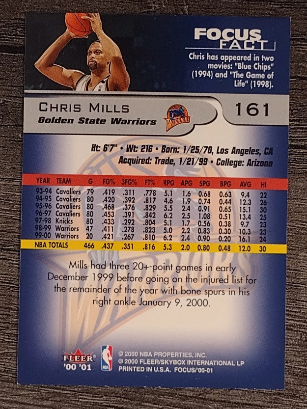 2000-01 Fleer Focus #161 Chris Mills