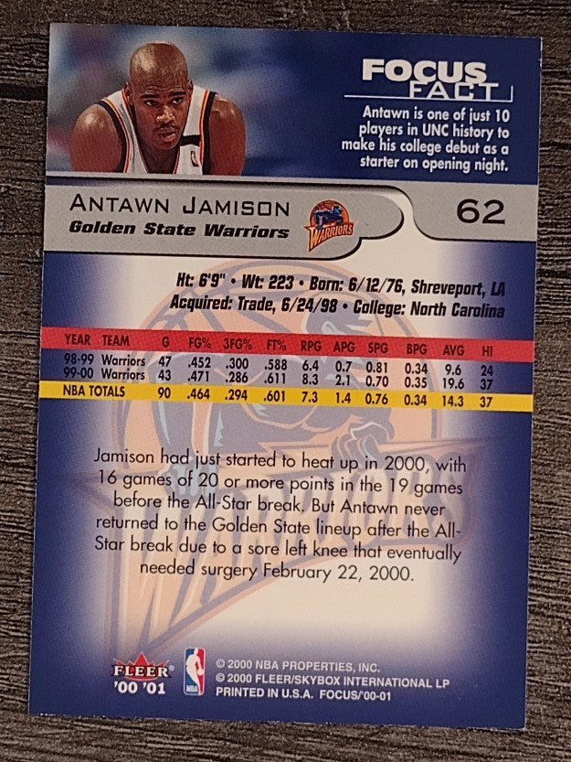 2000-01 Fleer Focus #62 Antawn Jamison