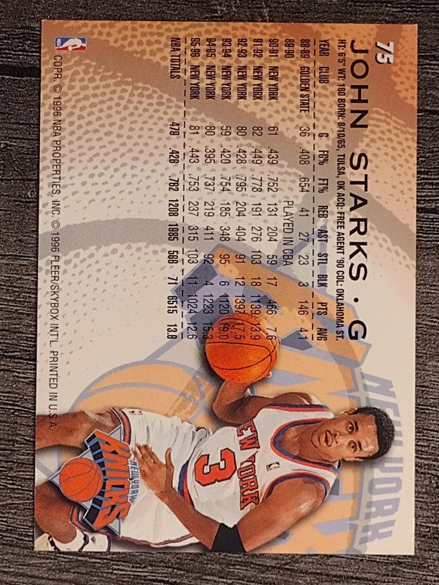 1996-97 Fleer #75 John Starks