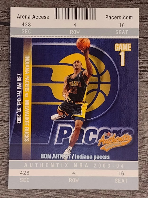 2003-04 Fleer Authentix #60 Ron Artest