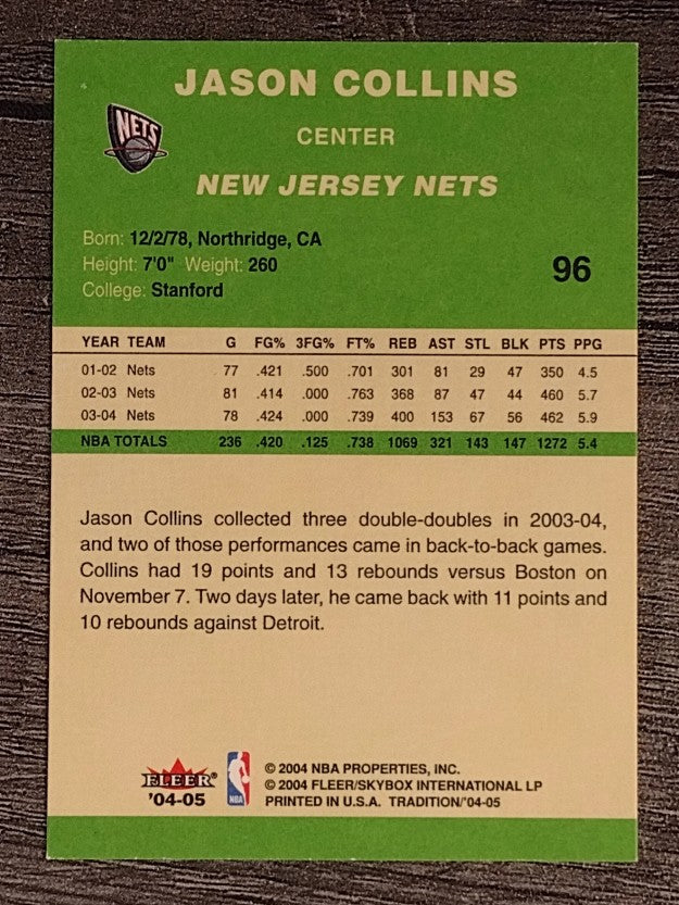 2004-05 Fleer Tradition Green #96 Jason Collins