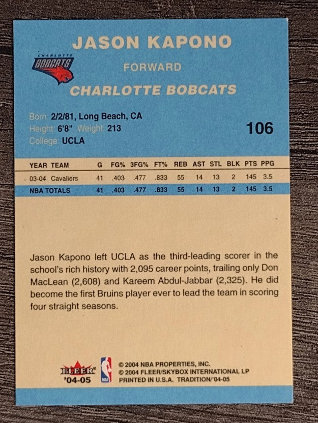 2004-05 Fleer Tradition Blue #106 Jason Kapono