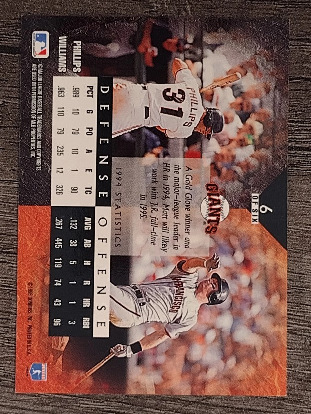 1995 Leaf Cornerstones #6 J.R. Phillips/Matt Williams