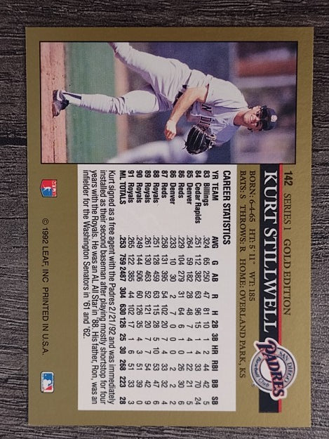 1992 Leaf Black Gold #142 Kurt Stillwell