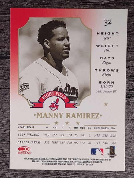 1998 Leaf #32 Manny Ramirez