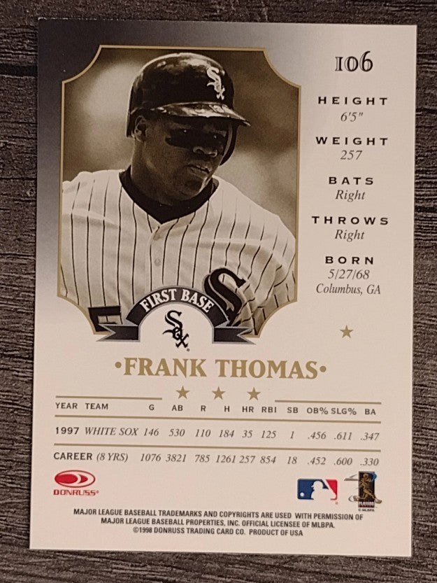 1998 Leaf #106 Frank Thomas