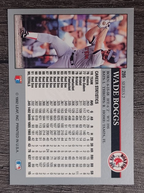 1992 Leaf #286 Wade Boggs
