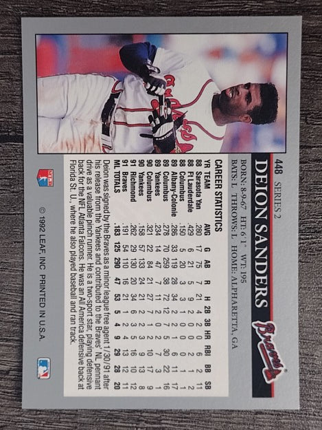 1992 Leaf #448 Deion Sanders