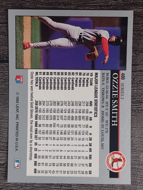 1992 Leaf #400 Ozzie Smith