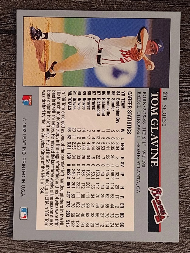 1992 Leaf #279 Tom Glavine