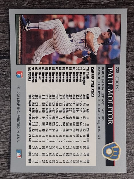 1992 Leaf #238 Paul Molitor