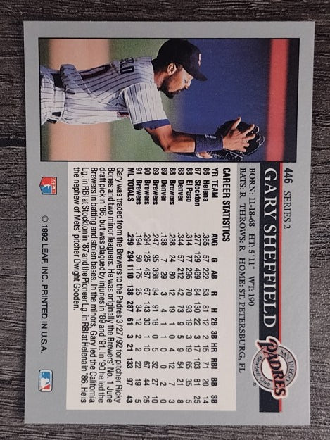 1992 Leaf #446 Gary Sheffield