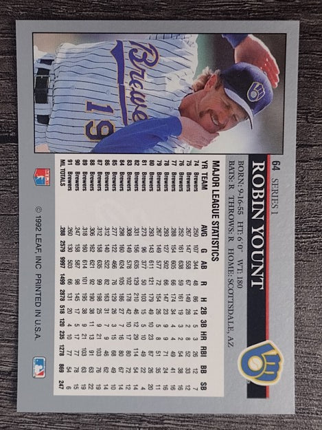 1992 Leaf #64 Robin Yount