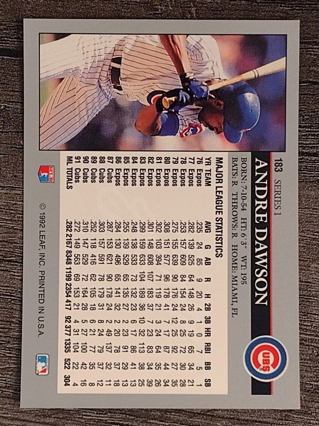 1992 Leaf #183 Andre Dawson