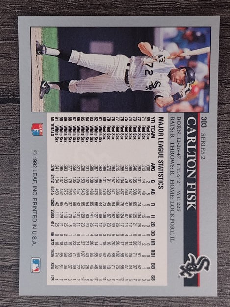 1992 Leaf #303 Carlton Fisk