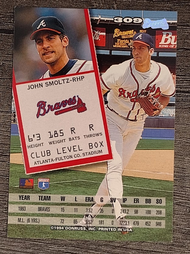 1994 Leaf #309 John Smoltz